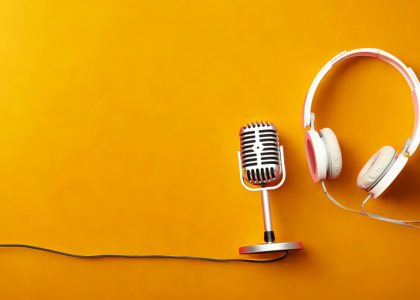 Kopfhörer und Mikrofon
